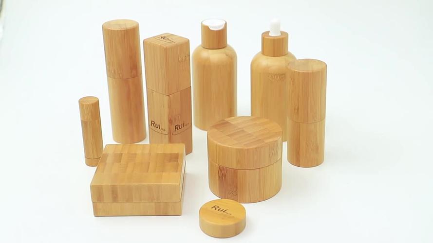 竹设计空唇彩容器口红管/5毫升润唇膏化妆品包装容器与竹盖